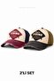 Unisex Set of 2 Vintage Hats, Vintage Washed W Embroidered Adjustable Hat, W Hat