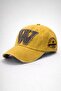Unisex W Vintage Washed Cap, Adjustable Cap with W Embroidery - 3