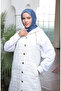 Quilted Chain Detailed Buttoned Vest 71195-07 Cream - 5