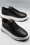 Efnan Shoes Men's Dark Black Polyurethane Lightweight Orthopedic Stitched Sole Daily Sports Walking Shoes - 4