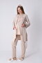 Women's 3-Piece Maternity Pajama Set with Lace Detail and Dressing Gown - Maternity Set That Makes Breastfeeding Easy - 2