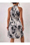 Women's Patterned Mini Dress - 2