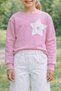 Cmk 45603-26 Girls' Set Star Patch Detailed Sweatshirt and Wide Leg Pants Casual Combination - 4