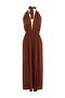 Brown Woven Backless Maxi Beach Dress Tbess25El00114 - 4