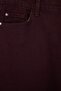 Bordo Yüksek Bel Esnek Kumaş İspanyol Paça Flare Fit Büyük Beden Jeans TBBAW23JE00001 - 8