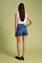 Premium Dark Blue Tencel Blended Fabric City Boy Denim Shorts Twoss26Sr00186 - 5