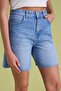 Blue High Waist City Boy Denim Shorts Twoss26Sr00107 - 3