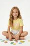 Sarı-Yeşil 2'li Kız Çocuk Baskılı Örme T-Shirt TKDSS26TS00053 - 5