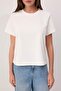 Ekru Düz Regular Bisiklet Yaka Standart Kol Kısa İnterlok Örme T-Shirt TWOSS26TS00064 - 4