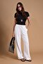Beyaz Yüksek Bel Wide Leg Tencel Karışımlı Jeans TWOSS26JE00209
