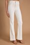 Ekru Yüksek Bel Ekstra Esnek Flare İspanyol Paça Jeans TWOSS26JE00174 - 3