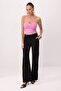Pembe Düz Straplez Kolsuz Aksesuar Detaylı Örme Sandy Şık/Gece Bluz TPRSS25BZ00032 - 4