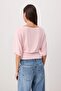 Pembe Düz Regular/Normal Kalıp Asimetrik Yaka Premium Yumuşak Örme Bluz TWOSS26BZ00097 - 4