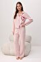Çok Renkli Çiçekli Kalp Detaylı Viskon Dokuma Pijama Takımı THMSS26PT00006 - 3