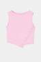 Pembe Fitted/Vücuda Oturan Kayık Yaka Kolsuz Pamuklu Esnek Örme Bluz TWOSS26BZ00035 - 5