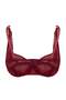 Bordo Dantel Tül Detaylı İp Askılı Kapsız T-Shirt Bra Örme Sütyen THMSS24SU00058 - 8