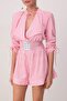 X Sagaza Studio Pembe-Beyaz Çizgili Poplin Tulum TPRSS22TU00000 - 4
