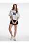 Comfortable Fit Short Sleeve Crew Neck Printed Crop Sports T-Shirt