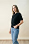 Polo Collar Short-Sleeve Women's Knit T-Shirt - 4