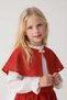 Girl's Suit with Lace Detail and Cape for Special Occasions - 5