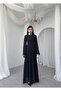 Women's Ruffled Long Sleeve Tulle Long Dress - 8
