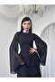 Women's Ruffled Long Sleeve Tulle Long Dress - 7