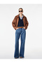 Regular Waist Cotton Pocketed Belted Spanish Flare Jeans - Flare Jeans