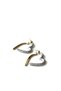 Zircon Stone Heart Hoop Earrings Stainless Steel Gold