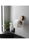 Wooden Patterned Magic Fix Magic Sticky Black Lux WC Paper Holder Mgs-708w