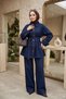 Apoletli Premium Denim Jacket Set Navy Blue - 2