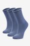 3-Piece Roll Top Elasticless Women's Bamboo Socks Indigo