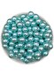 14mm Blue Color Glass Pearl Beads, Jewelry Accessory Making Beads (100Gr,-30 Pieces)