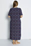 Women's Plus Size Short-Sleeved Maxi-Length Viscose Dress with Pockets - 5