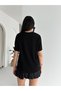 Women's Crew Neck Short Sleeve Stone Detailed Shiny T-Shirt - 6