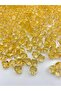 14mm Mustard Color Pyramid Model Acrylic Beads, Jewelry, Bag Making Beads (100Gr,~110 Pieces)