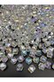 100gr 12mm Transparent Color Cube with Janjan, Cubic Model Acrylic Beads, Jewelry, Bag Beads (100gr,~110 Pieces)