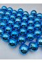 26mm Blue Color Metallized Beads, Jewelry, Bag Making, Hobby Beads (100gr,~9pcs) - 2