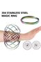304 Stainless Steel Flow Ring, Kinetic Science Toy for Stress Relief, Multi-Sensory, Rainbow - 6