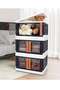 3-Pack Folding Stackable Storage Boxes with Lids, Doors for Home, Kitchen, Closet Organization - 6