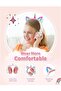 Foldable Unicorn Wireless Bluetooth Headphones for Girls, LED Light & Mic, White+Pink - 2