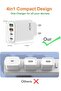 EU Travel Adapter,40W Fast Charger with 2 USB C and 2 USB A Ports,Universal European Wall Plug - 5