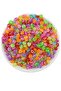 25gr Flat Mixed Color Smile on Transparent Background, 4x7mm Smiling Face Beads (25 Gr, ~190 Pieces)