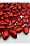 100gr Red Color Large Metalized Almond Beads, Accessory, Jewelry Bag Beads (100gr,~20 Pieces) - 2
