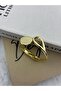 Special Series Gold Color Asymmetric Model Design Handcuff Bracelet