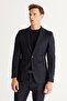 Normal Waist Wool Slim Fit Dark Navy Men's Suit 4C 3024100006 - 2