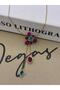 Steel Gold Purple Colored Zircon Stone Elevator Flower Model Y Necklace - 3