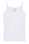 6-Piece Rib Cotton Combed Girl's White Undershirt with Rope Straps - 2