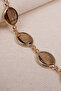 Bronze Stone Almond Beaded Gold Bracelet - 2