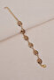 Bronze Stone Almond Beaded Gold Bracelet - 3