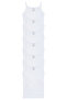 6-Piece Rib Cotton Combed Girl's White Undershirt with Rope Straps - 4
